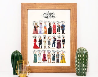 Artist Studio Wall Art, Women Artists Poster, Creative Workspace Decor, Aesthetic Art Print, Feminist Gift for Her, Gallery Wall Decor