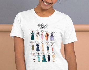Women of Science Unisex T-Shirt, Women in Stem, Pop Art Gift for Her, Inspiring Fun Shirt, Feminism Shirt, Women Empowerment, Girl Scientist