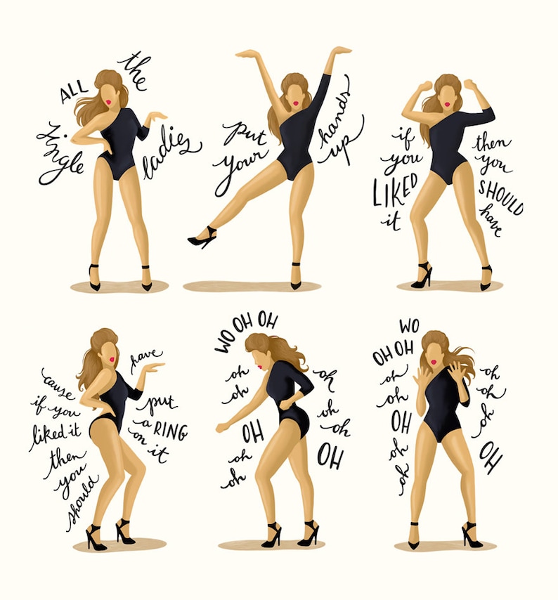 Single Ladies Dance Music Poster Queen B Gift for Her Dance image 8
