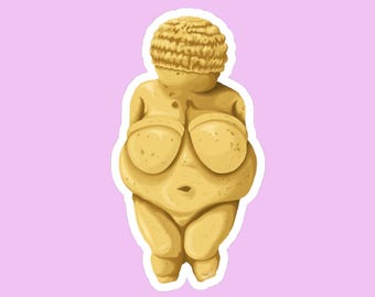 Venus of Willendorf Sticker, Mother Goddess Art Decal