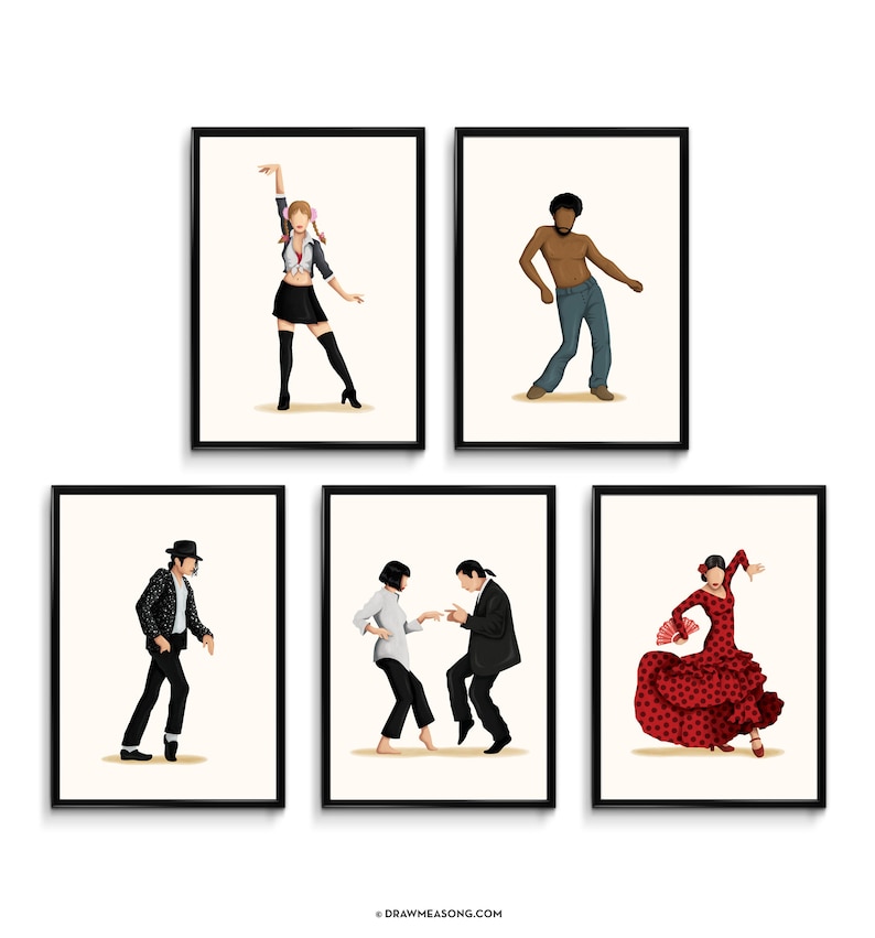 This is America Dance Music Poster, Pop Culture Print, Gift for Her, Gift For Him, Fun Pop Art Wall Art, Dancing Gift Childish Gambino Gwara image 7