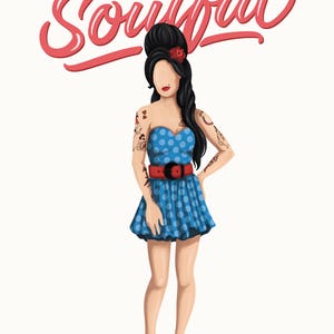 Amy Winehouse Soulful Poster, The Future is Female, Music Gift for Her, Who Run the World, Girls Pop Art, Women, Type, Feminism Art Print image 2