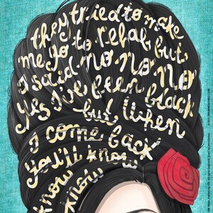 Rehab Amy Winehouse Music Poster, Typography Lyrics, Home Decor Gift, Music Illustration, Pop Art Wall Art, Creative Gift for Her, Art Print image 2