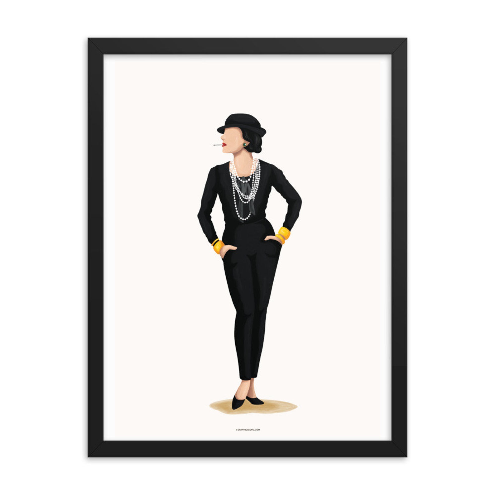 FRAMED Coco Chanel Poster Fashion Art Print Girl Power | Etsy