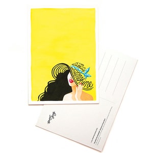 Wandelen op Sunshine briefkaart, typografie Song Lyrics kunst, pop lied illustratie, muziek Art Print, muziek illustratie, fan art lied briefkaart