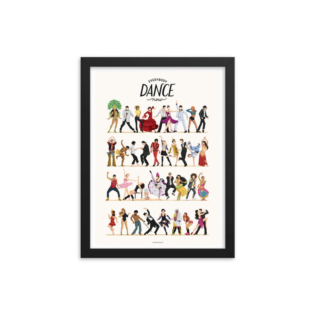 FRAMED Everybody Dance Now Music Poster, Pop Culture Print, Gift for ...