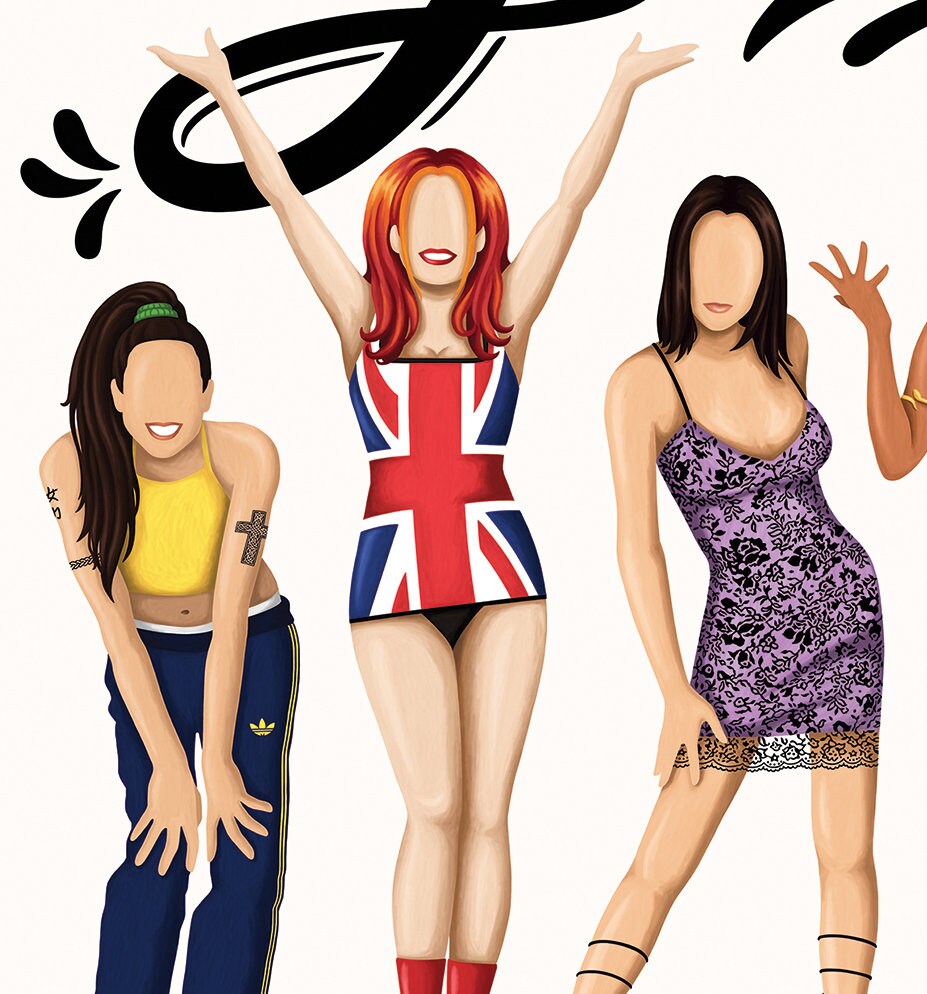 Girl Power Music Poster 90s Spice Girls Print 90s Nostalgia Etsy