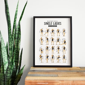 Single Ladies Dance Music Poster Queen B Gift for Her Dance image 5