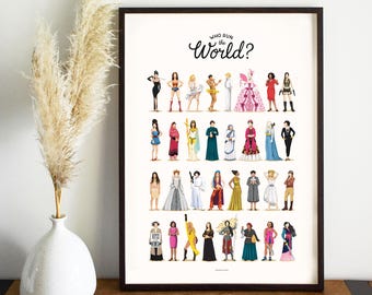 Inspiring Women Art Print, Empowerment Poster (Digital Download)