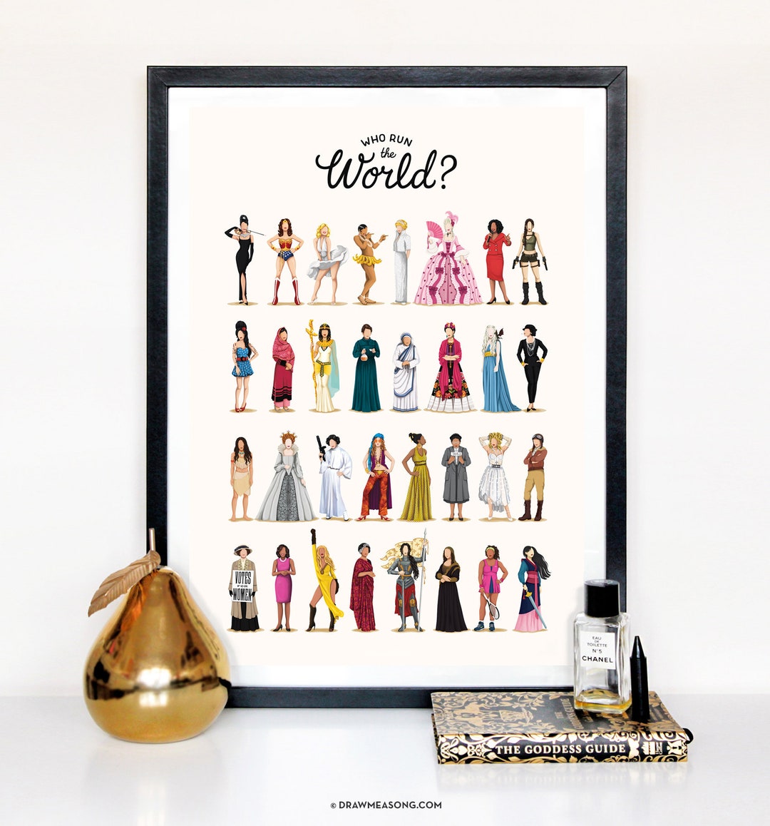 Who Run the World Poster the Future is Female Print Women 