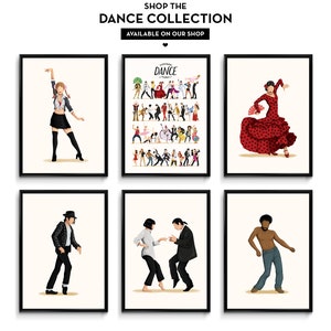 Pulp Fiction Twist Dance Music Poster 2, Pop Culture Iconic Print, Gift for Her, Fun Pop Art Wall Art, Dancing Gift, Film Poster, Dance Move image 9