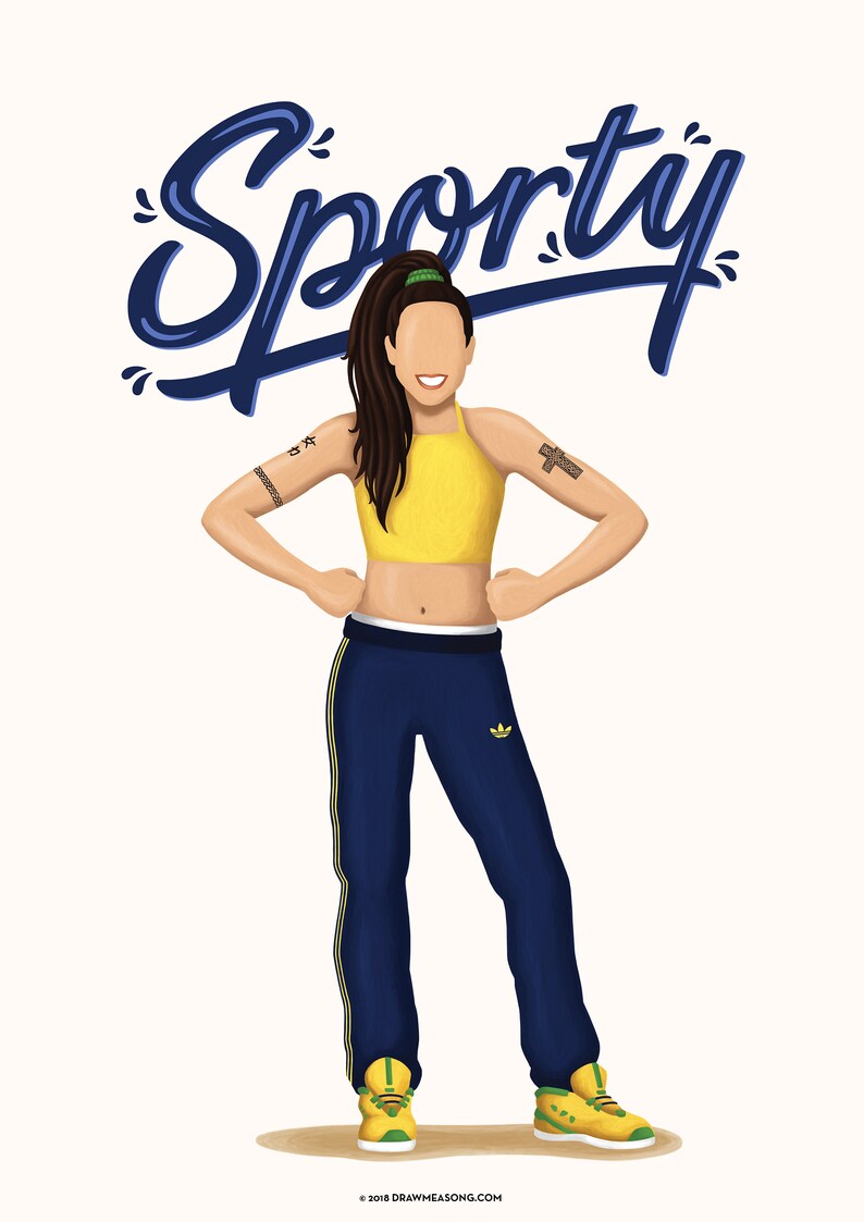Sporty Spice Music Poster 90s Spice Girls Print Mel C | Etsy