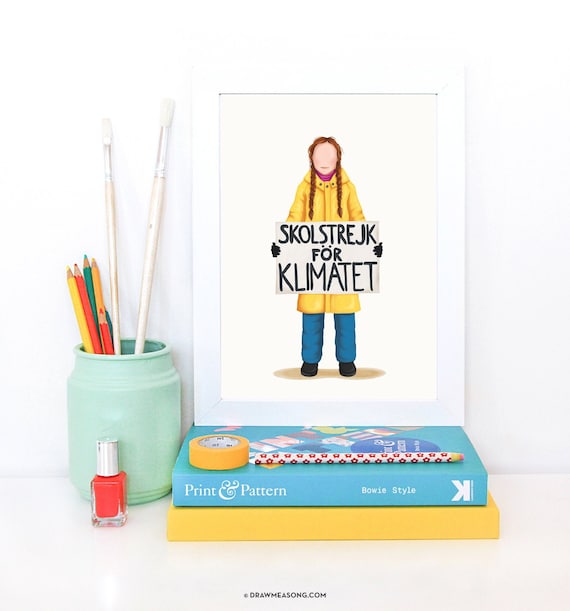 Greta Thunberg Poster, Climate Change, Environmental Awareness, Global Warming, Environment, There is No Planet B, Rebellion, Save The Earth