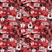 University of Nebraska Huskers Cotton Fabric 1 Yard Sports Team 100% Cotton