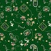 OHIO BOBCATS Bandana Collegiate Cotton Fabric 1 Yard Sports Team 100% Cotton New Design