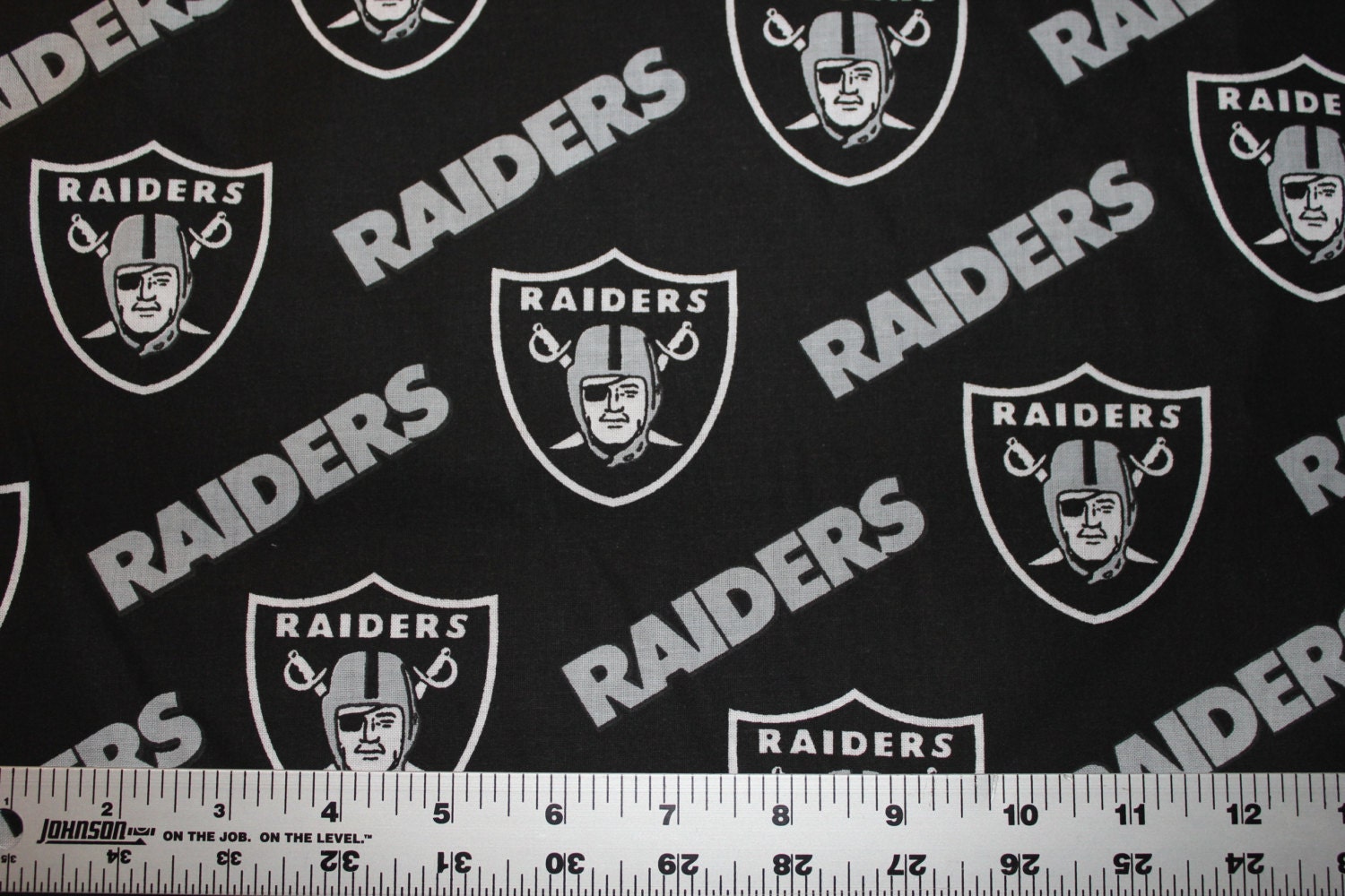 OAKLAND RAIDERS NFL Cotton Fabric By The Yard Sports Team Etsy