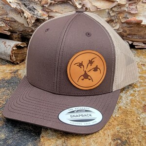 DAD HAT Gift for Dad Fathers Day Custom Logo Leather Patch Hat Personalized Logo Hat Company Logo Hat Patch Trucker Hat, Promotional Gifts