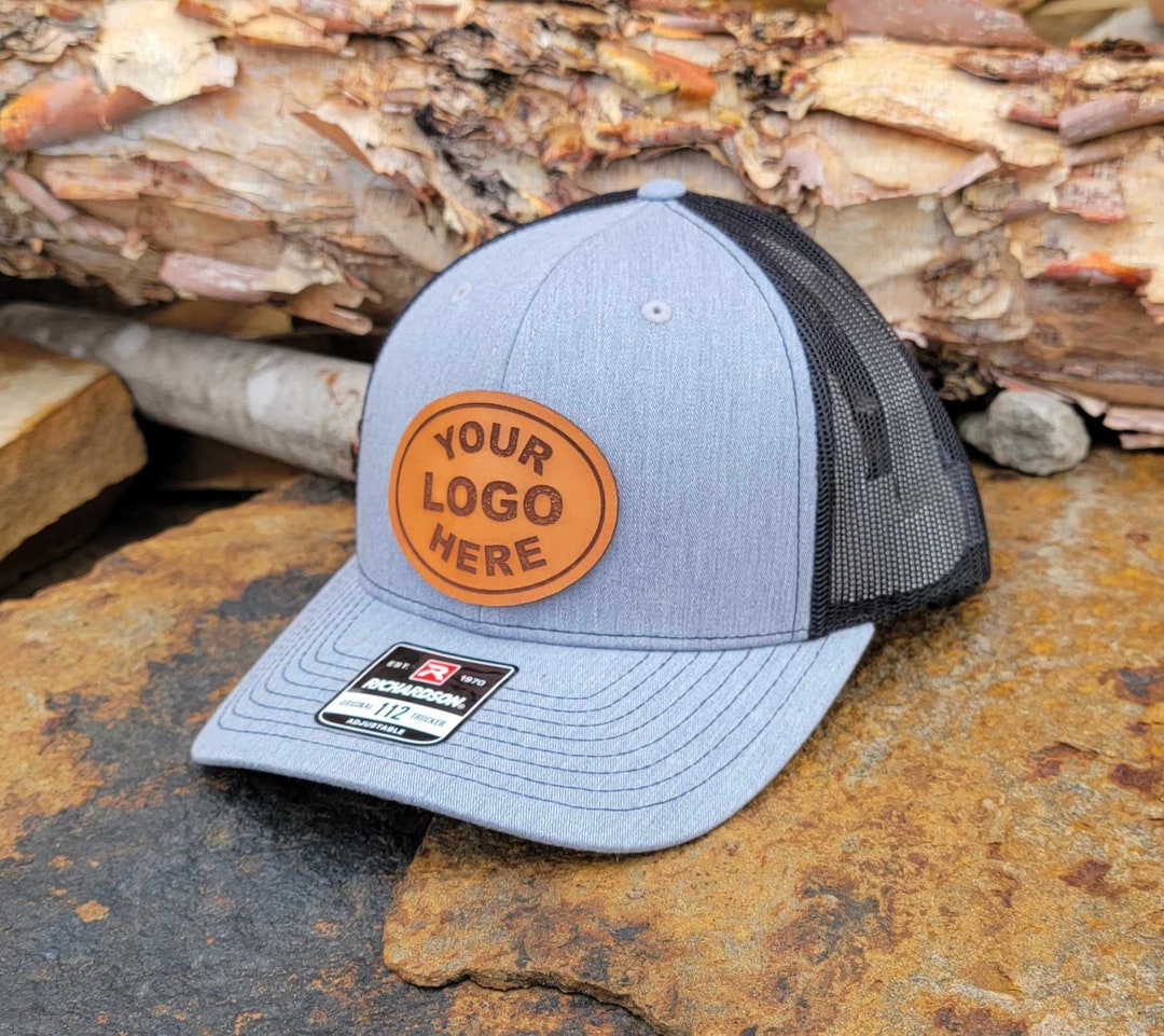 Custom Leather Patch Hat, Your Logo Hats, Laser Engraved Leather Patch