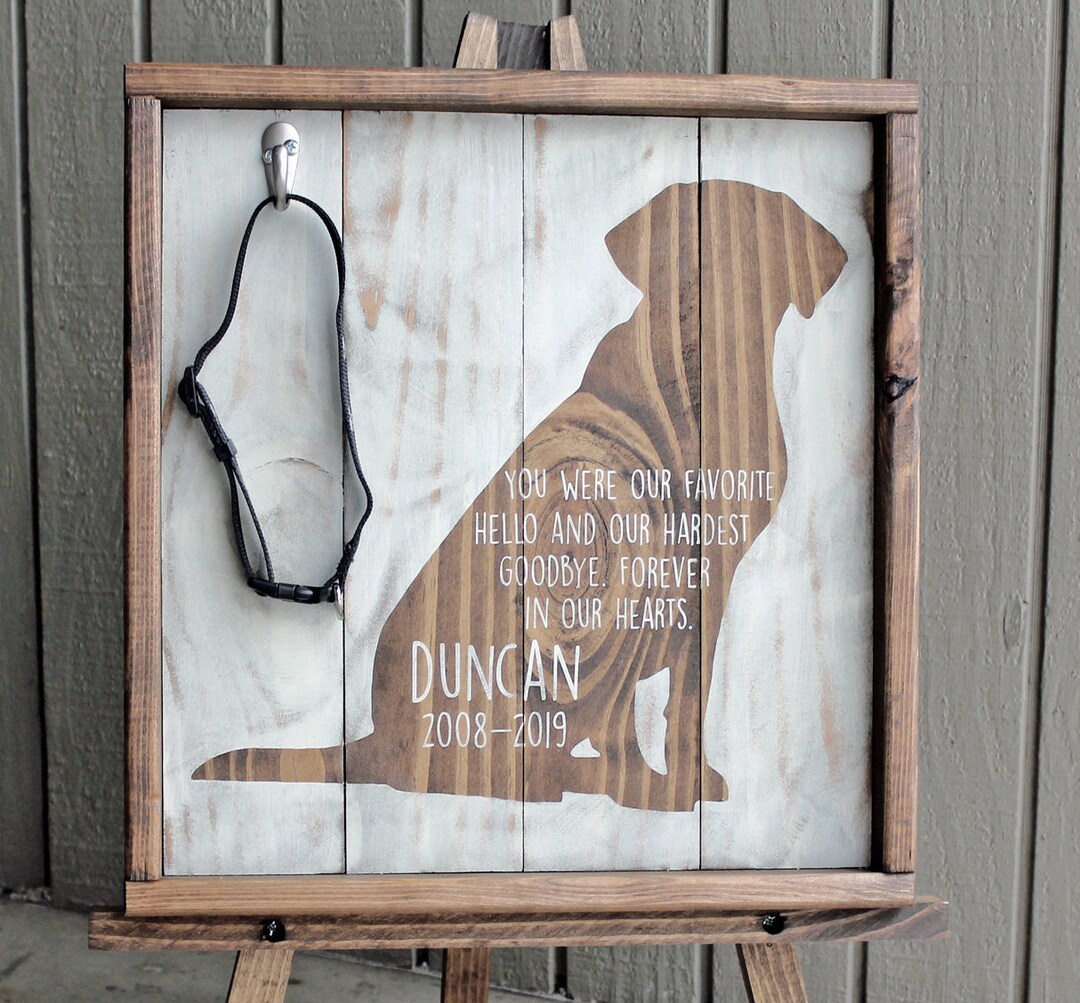 Personalized PET MEMORIAL for Collar or Photo DOG Memorial or Cat