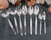 Vintage Oneida USA Canada 18 8 Community Line Stainless FROSTFIRE 28pcs 18 Serving 10 Cocktail Forks Excellent