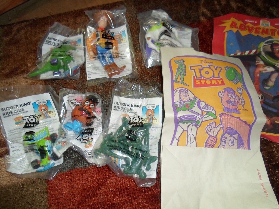 TOY STORY Original Movie Burger King Happy Meal Toy Set Circa 1995 ...