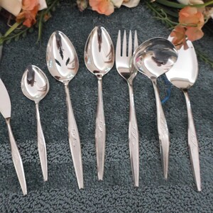 Vintage Usa WOODMERE:  Oneida USA 18/8 Community Line Stainless 7-piece Serving Lot Excellent