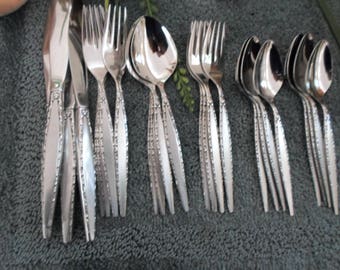Vintage Usa MIDNIGHT Oneida Sss 18/8 Usa Stainless Flatware 18pc