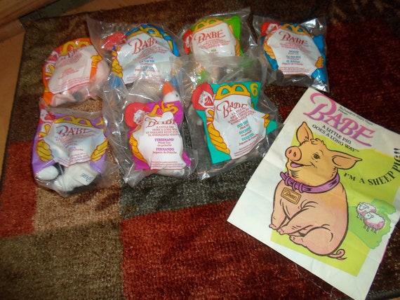 映画「ベイブ」マクドナルド　ハッピーセット（1995年）７種 映画「ベイブ」マクドナルド ハッピーセット（1995年）7種