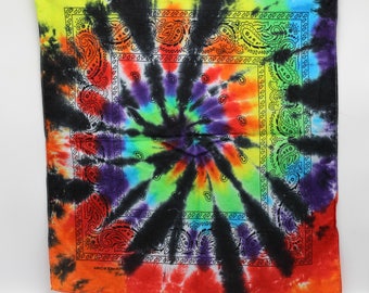 Hippie Gift OOAK Trippy Rainbow Bottle Cover Batik Wine Bag