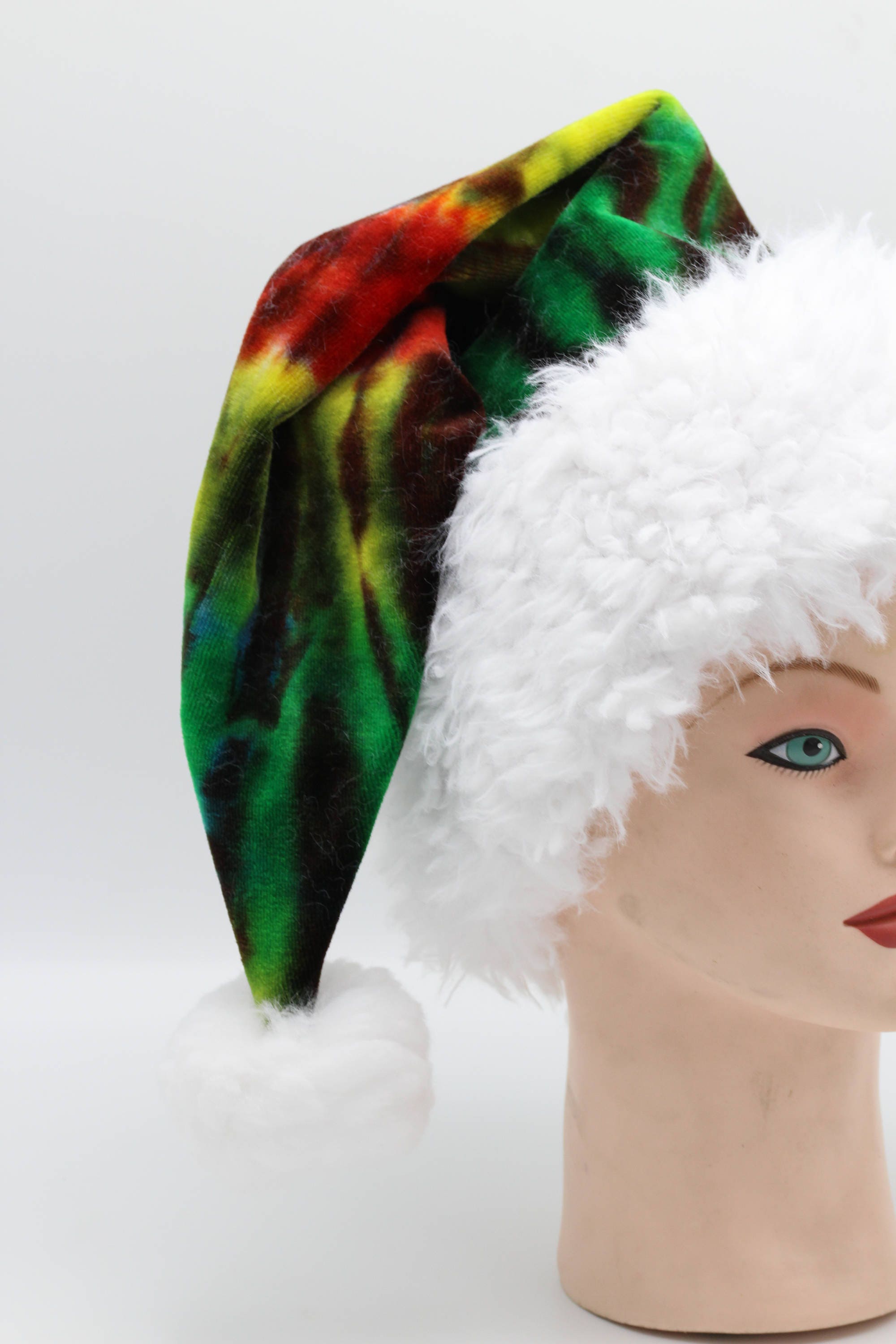 Tie Dye Santa Hat Rasta Organic Bamboo 