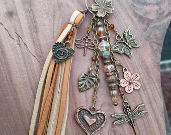 Earthy Mixed Metals Bag Charm