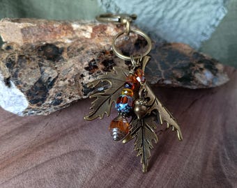 Autumn Leaf Bag Charm