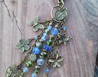 Butterflies, Blossoms and a Bee Bag Charm