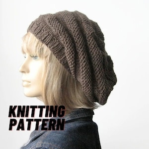 Beehive Beret Knitting Pattern, Instant Download PDF Pattern, Womens Hat Pattern, Knit Hat Pattern, Womens Accessories, Beret Knit Pattern
