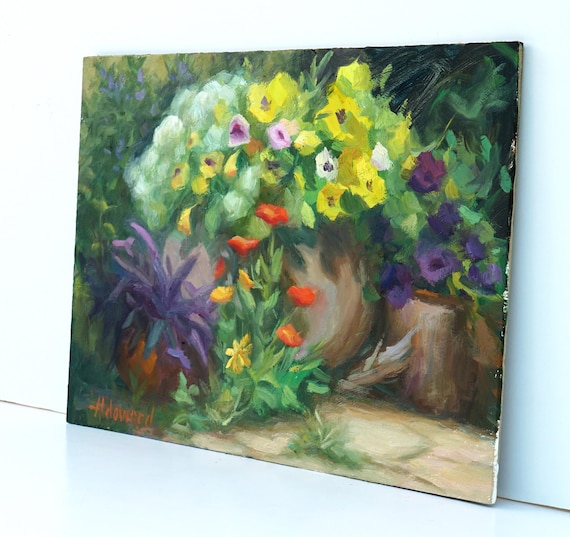 オリジナル印象派油絵、花の静物画 9