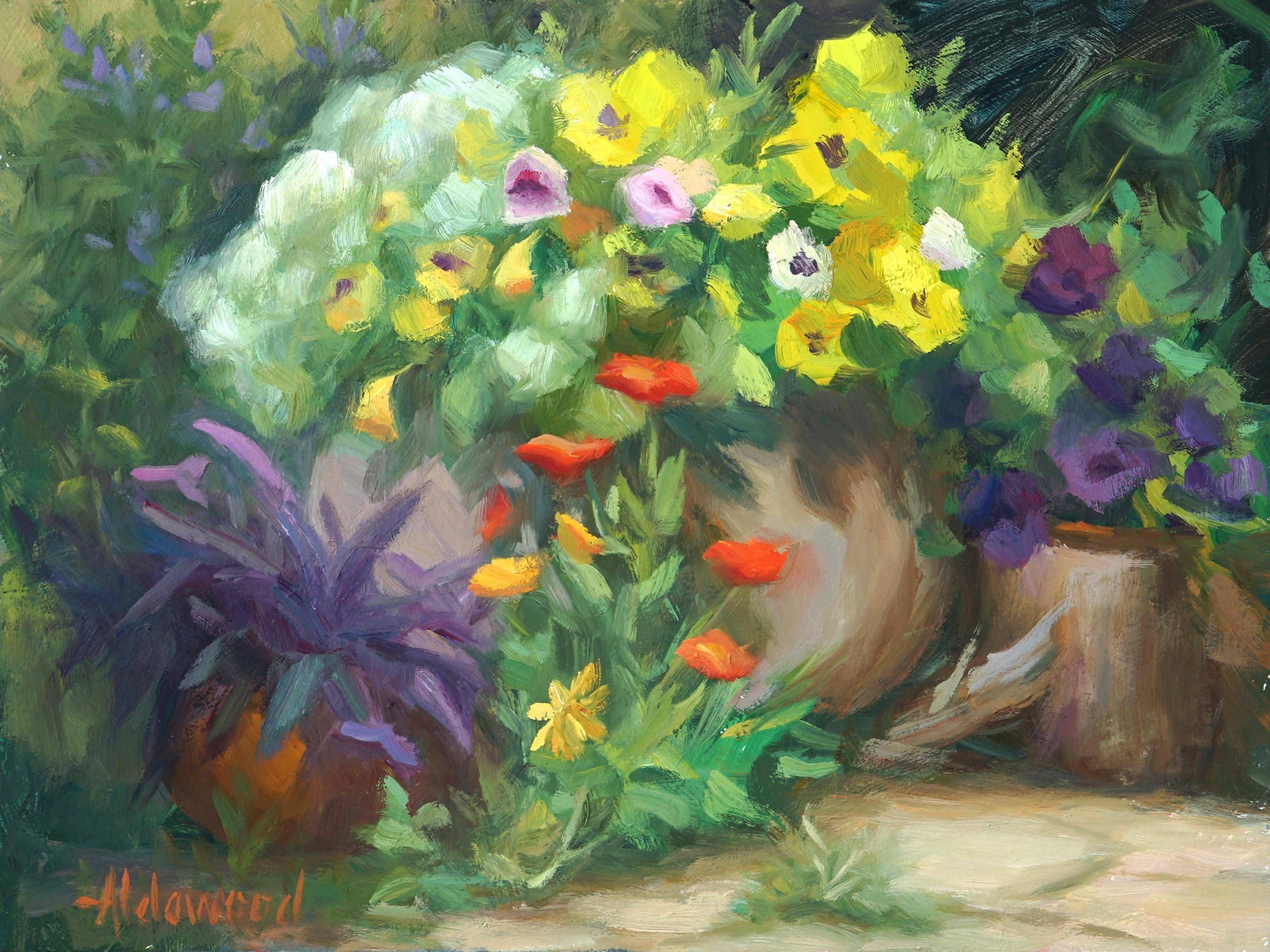 オリジナル印象派油絵、花の静物画 9