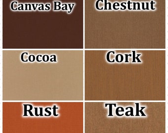 Sunbrella Canvas Fabric Swatches: Brown Tones, Indoor/Outdoor