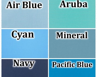 Sunbrella Canvas Fabric Swatches: Blues, Indoor/Outdoor Sample