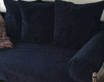 Velvet Pillow Covers in ANY size, color (shown in Sapphire), blue, black, white, red, grey, green, red, pink, beige, cream