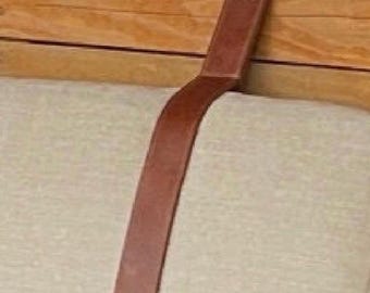 Leather Straps for hanging cushions, pillows, headboards. Real leather, custom sizing, colors and hardware