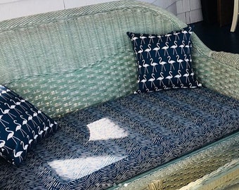 Custom Outdoor Cushions: Premier Prints Fabric, Boxed Style