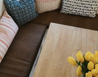 Custom Faux leather cushions, Ultrafabrics® Brisa® Distressed Lasso, DO NOT PURCHASE, priced by size, read Item details, Ultraleather