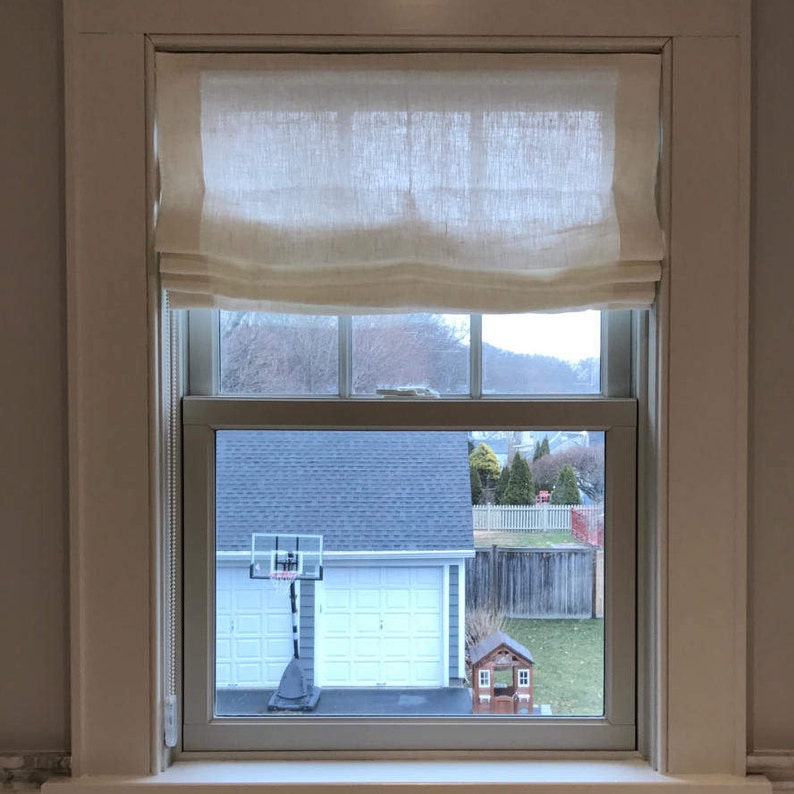 Linen Roman Shades 100 European Linen Custom Childsafe Etsy