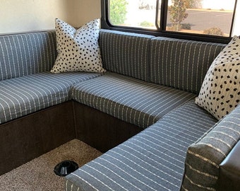 Custom RV Cushion Cover: Stain Resistant Upholstery, Motorhome