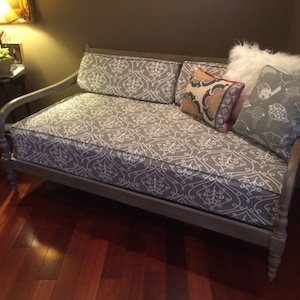 Fitted Daybed Cover in customer&#39;s own fabric (COM) with cording/piping  Twin, Twin xl or full sized Customize size,