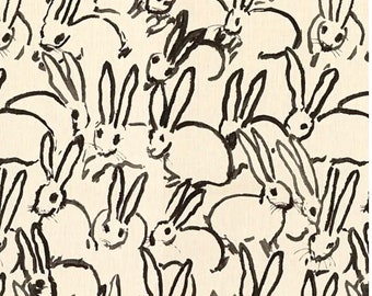 Hunt Slonem Bunny Rabbit Roman Shade: Hutch Lee Jofa Linen