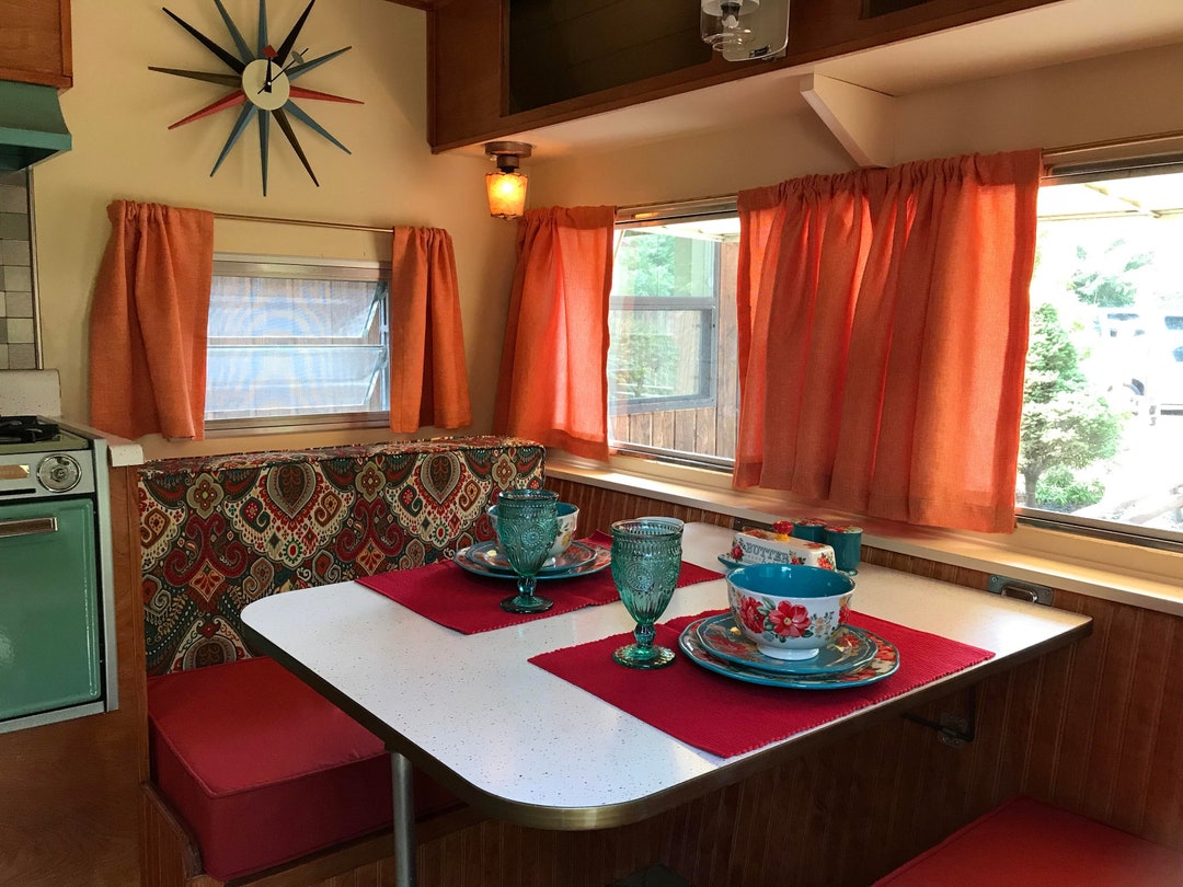 Custom RV Camper Cushion Covers: Dinette Upholstery - Etsy