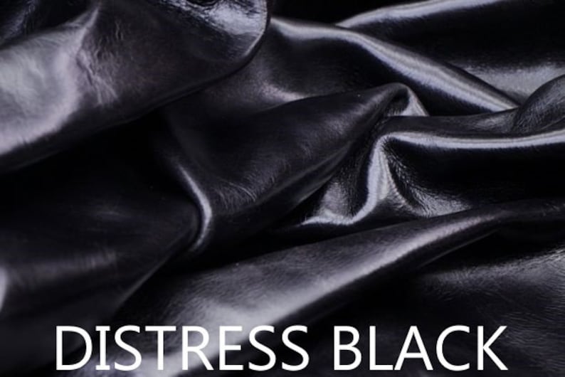 Custom Square Leather Barstool Cushion: Full Grain Aniline Cowhide, made to order Distress Black