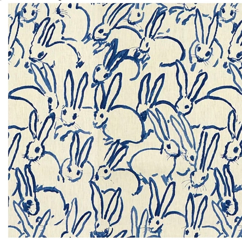 DeeanasDesigns Hunt Slonem Bunny Rabbit Roman Shade