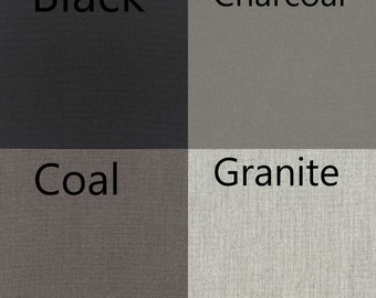 Sunbrella SWATCHES Canvas Options in Charcoal, Spectrum Graphite, Black, Coal, Sunbrella  options for custom items